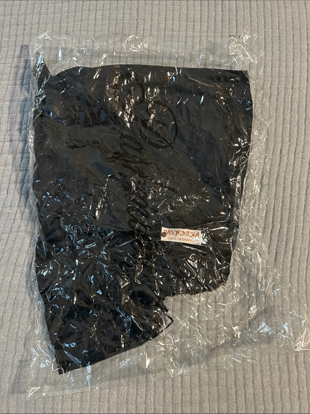pashmina Black Lightweight Scarf Wrap